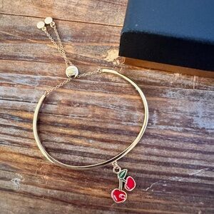 COACH slider cherry bangle bracelet New